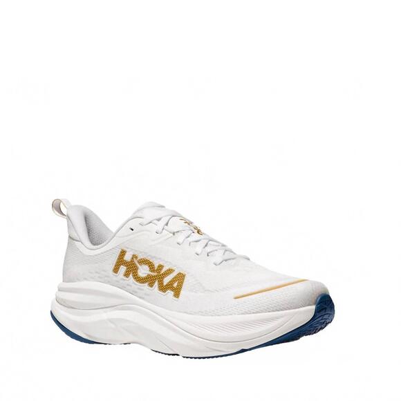 NEW HOKA men\'s skyflow running shoes in frost/gold